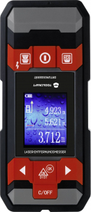 Toolcraft LDM D30 l&eacute;zeres t&aacute;vols&aacute;gm&eacute;rő, f&eacute;m- &eacute;s vezet&eacute;kkereső